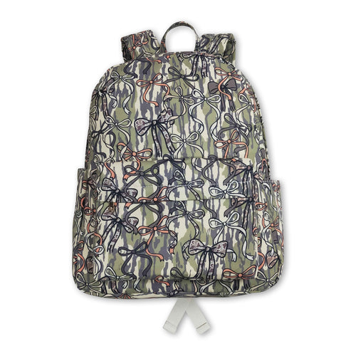 Camo bow hunting kids girls backpack
