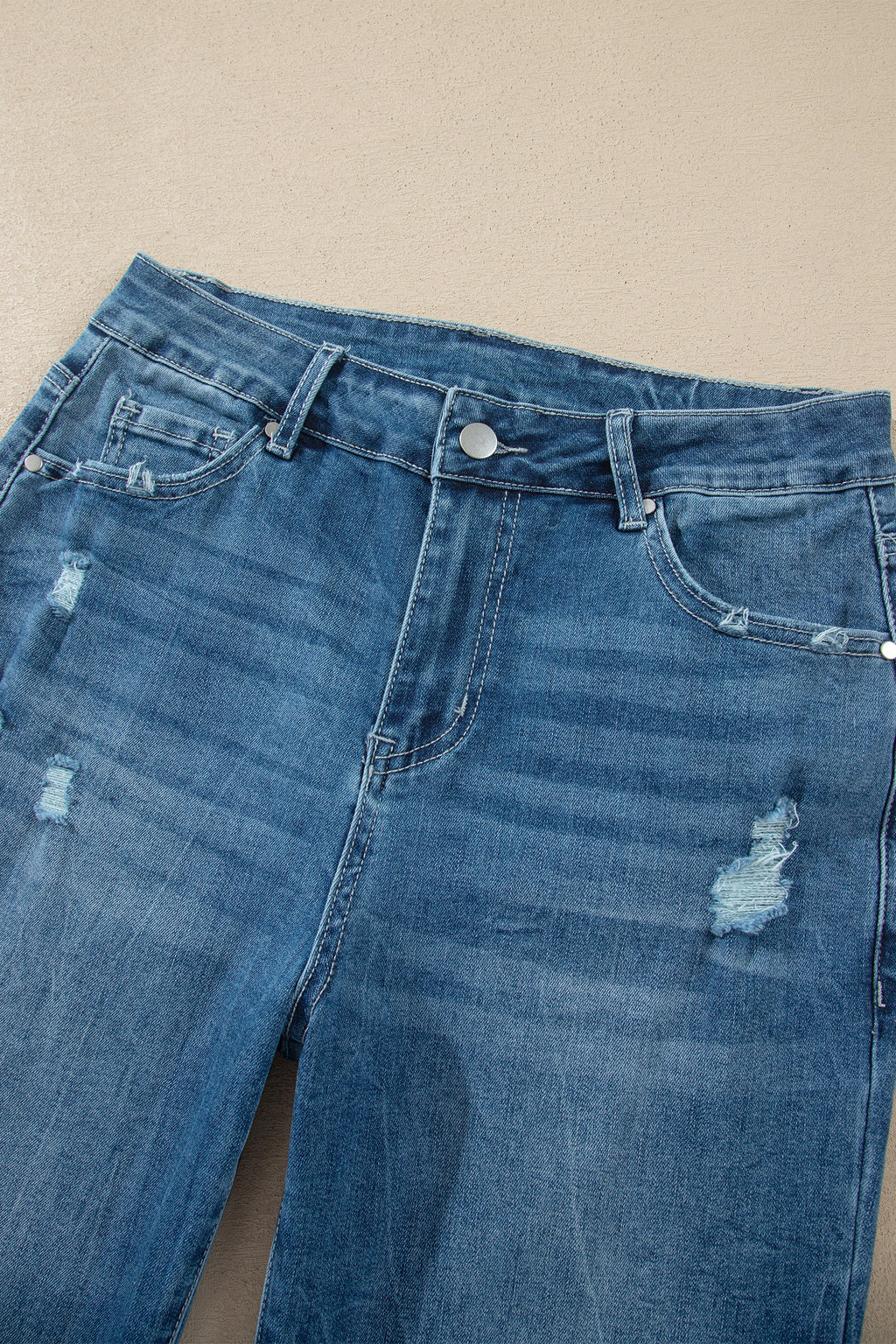 Ashleigh Blue High Waist Frayed Hem Flare Jeans